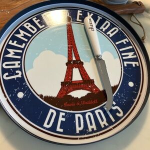 Davis and Waddell Porcelain Cheese Platter featuring a Vintage French Design